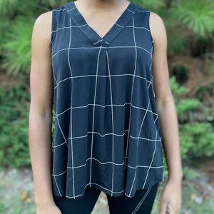 NWT Alfani Black Striped Tank Blouse